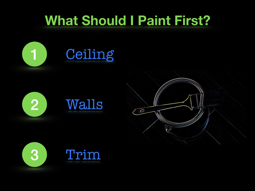 Paint To Paint First Ceiling Walls Or Trim Ainsworth Painting