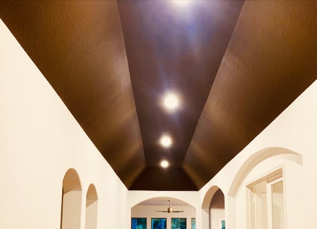 picture of an accent ceiling painted brown