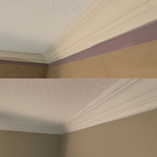 picture of crown molding painted white